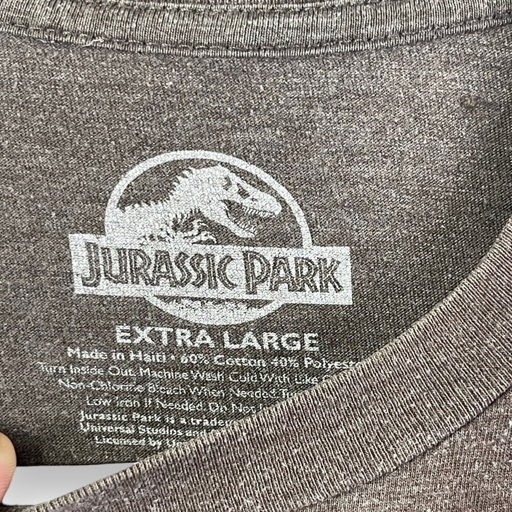 Jurassic Park T Shirt - Brown - Adult Size Extra Large - Picture 3 of 6